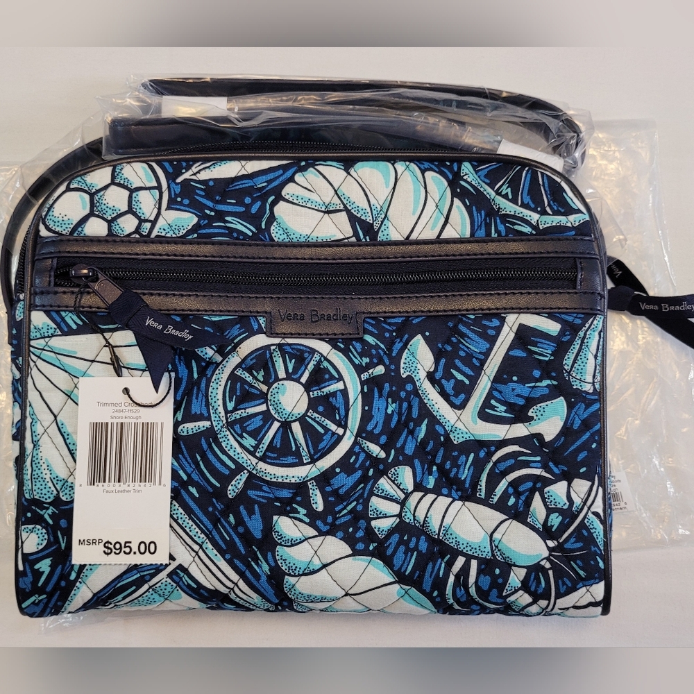 Vera Bradley Trimmed Crossbody Bag NEW Shore Enough